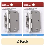 (2 Pack) 3-1/2 In. X 5/8 Satin Nickel Squeak-free Door Hinge, Piece. Fixed Price $19.21.