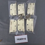 Haidms 6 Satin Brass Door Hinges 3.5 Inch Brushed Gold Interior W/ 5/8'' Corner. Fixed Price $15.00.