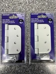 Wow! Hillman 4" White Door Hinges #851275 (5/8" Radius) & Fast Free Ship!. Fixed Price $17.98.