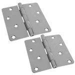 8PC Stanley 4" Door Hinges 1/4 Radius Round Corner Polished Chrome S810-077. Fixed Price $36.00.