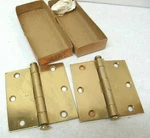 Nos Vintage Hinges Usa Lawrence SC2500DBZ 3-1/2" X Dull Square Corner. Fixed Price $9.00.
