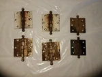 Vintage Antique Door Hinge Cannon Ball Finial Architectural Salvage Lot Of 6. Fixed Price $50.00.