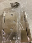 Emtek 91024US15 4"X4" Mortise Hinge Pair, 1/4" Radius, Satin Nickel. Fixed Price $14.71.