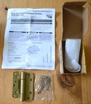 Andersen Patio Door Right Hand Hinge With Screws - Brassy Gold/zinc P/n 2578943. Fixed Price $42.95.