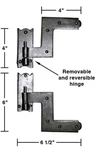 1 Pair Renovators Supply Hd Black Wrought Iron Shutter Lift Off Pintle Hinges. Fixed Price $21.79.