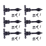 Black Wrought Iron Door Strap Hinge 6" Flush Mount With Hardware Pack Of. Fixed Price $87.99.