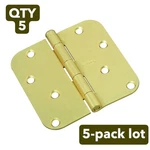 5-PACK National Hardware N830-226 Door Hinge 5/8" Round Corner 3" Satin Brass. Fixed Price $18.26.