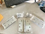 Pbb BB21 4-1/2" X Ball Bearing Hinge Solid Brass Satin Chrome Finish. Fixed Price $59.95.