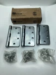 (1 Box Of 3) Hager 011161 Entry Door Hinge Satin Chrome 4-1/2". Fixed Price $18.89.