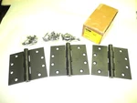 Stanley Hardware Box Of 3 4.5 Concealed Bearing Hinges, Black, Screws, Nib. Fixed Price $24.95.