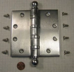 Bommer #BB5005-450T-626 Heavy-wt Hinge, Brass, Satin Chrome, 4-1/2", Ball Tip. Fixed Price $85.95.