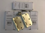 Global Door Controls 3.5 Satin Brass Plain Bearing Steel Hinges 6 Box.of 2. Fixed Price $22.00.