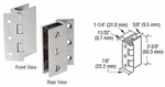 Crl EH169 Brushed Nickel Large Wall Mount Set Screw Hinge - Pack Of 2. Fixed Price $69.65.