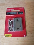 5-PACK Everbilt 1-1/2 Inch Stainless Steel Narrow Cabinet Door Hinges 20247. Fixed Price $10.00.