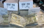 2 Pair New Box 3 Double-action Saloon Cafe Door Spring Hinge, Brass Plated. Fixed Price $37.00.