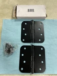 Deltana S44R51B, 4" X Plain Bearing 5/8" Radius Corners Mortise Hinge - Pair. Fixed Price $9.38.