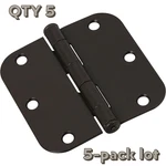 5-PACK Lot National N830-199 Oil-rubbed Bronze 3" Door Hinge 5/8" Radius Corner. Fixed Price $18.26.