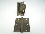 Baldwin Set Of 2 Square Corner Hinges Satin Brass & Black 1035.050 1579HW. Fixed Price $25.99.