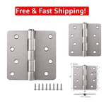 3-PACK Satin Nickel 4" X Steel Door Hinges, Water-resistant, Quiet Operation. Fixed Price $18.87.