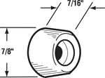 Prime-line 161899 White Rubber Wardrobe Door Bumper 7/8 Dia. X 7/16 In.. Fixed Price $7.17.