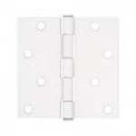Liberty HN0009C-W 4" Square Corner Door Hinge White Finish. Fixed Price $10.65.