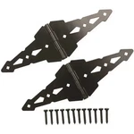 Everbilt (2-PACK) 8 In. Black Heavy-duty Decorative Strap Hinges. Fixed Price $26.99.