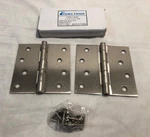 Deltana S44U15-R 4" X Square Hinge, Satin Nickel Finish (sold Pair). Fixed Price $9.87.