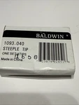 Set Of 24 Baldwin Brass Steeple Tip Hinge Finials Satin Finish 1093.040. Fixed Price $70.00.