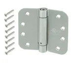 Everbilt Spring Door Hinge Hardware 4" Satin Chrome 5/8 Radius Adj (lot Of 2). Fixed Price $21.00.