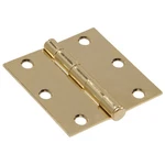 Hillman Square Corner Door Hinge Brass (3-1/2") Pack. Fixed Price $10.95.
