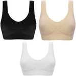 Szjh 3 Pack Of Simply Ultra Comfort Seamless Sport Style Bra With Removable Pads. Fixed Price $24.21.