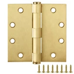 6 Pcs 4.5" X Square Steel Door Hinge Satin Brass Standard. Fixed Price $47.04.