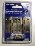 Hillman Utility Fixed Pin Hinges 2 For Lightweight Doors - Pack Brass New. Fixed Price $6.00.