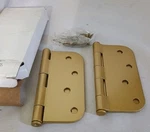 Lot Of 14 Emtek Plain Bearing 5/8" Radius Corner Mortise Door Hinges 4" X. Fixed Price $70.00.