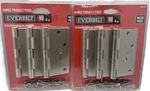 (6-PACK) Everbilt 4 In. Satin Nickel Square Corner Security Door Hinges 806813. Fixed Price $15.14.