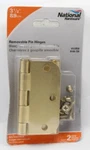 3-1/2" Residential Hinges Satin Brass National Hardware By Stanley. Fixed Price $10.97.