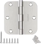 3-PACK Satin Nickel 3.5" Rounded Interior Door Hinges 5/8" Radius. Fixed Price $16.99.