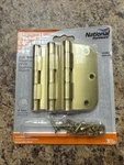 National Hardware N830-334 Satin Brass Steel Round Corner Door Hinge 3-1/2 In.. Fixed Price $12.75.