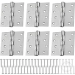 6 Pcs 4'' Ball Bearing Door Hinges Stainless Steel Heavy Duty X Inch. Fixed Price $44.72.