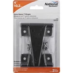 National Hardware N129-007 Black Hot-rolled Steel Extra Heavy Duty T-hinge 4 In.. Fixed Price $16.96.
