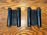 (2) Double Action Spring Hinge 6 Inch Black Metal For Cafe Saloon Doors. Fixed Price $25.00.