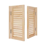Solid Wood Louvered Swing Door Auto Close For Cafe Bar Porch Counter Interior. Fixed Price $267.99.