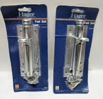 Hager CD1401 US2C Foot Bolt W/screws 6" Secure Garage & Utility Doors (lot Of 2). Fixed Price $28.00.