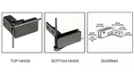 Crl GDH96BL Black Surface Mount Glass Door Hinge Pair. Fixed Price $7.20.