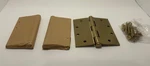 Nos Vintage Parker Brass Door Hinges 4.5" X Satin Finish Pair. Fixed Price $14.99.