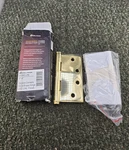 (qty 3) Deltana DSB43-UNL: 4"X4" Solid Brass Square Corner Bearing Mortise Hinge. Fixed Price $44.99.