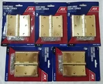 15 Hinges 3-1/2 3.5" Ace Square Corner Door Bright Brass 5675699. Fixed Price $35.50.