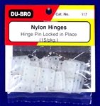 Du-bro Standard Nylon Hinges Package Of 15 )( Cat. # 117. Fixed Price $8.05.