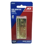 Ace Non-mortise Hinge 2-1/2" Bright Brass #5298187 Pack. Fixed Price $19.99.