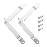 Uxcell 2PCS Folding Support Lid Hinges, Lift 5.63"X0.43", Silver. Fixed Price $11.18.